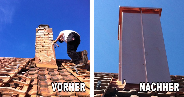 Kaminverkleidung – Referenzfoto von Schönstein Bedachungen